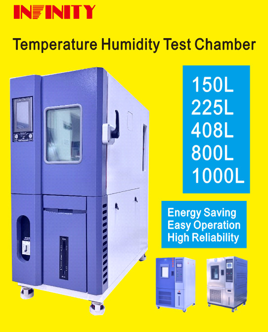 Compresor de refrigeración Cámara de ensayo de humedad a temperatura constante programable con dispositivo de iluminación de ventanas