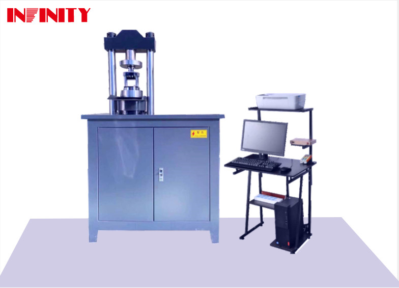 Máquina de ensayo de compresión de marco rígido alto con protección automática de sobrecarga