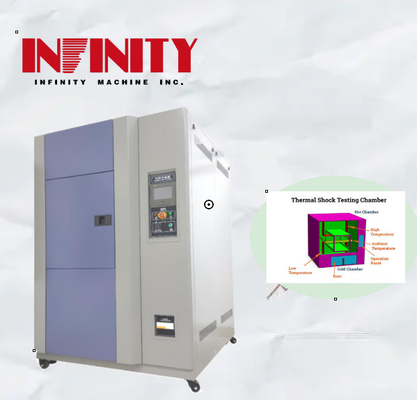 Cámara de ensayo de choque a altas y bajas temperaturas programable de vidrio aislante de múltiples capas con refrigerante no fluorado