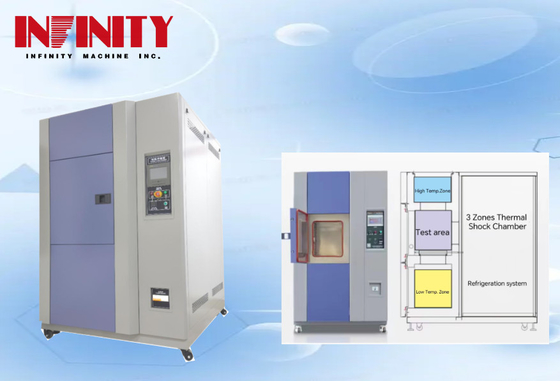 18KW fuente programable cámara de prueba de choque de frío caliente con enfriamiento seguro y no tóxico