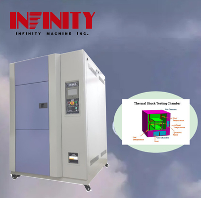 Cámara de ensayo de cambio rápido de temperatura programable con fuente AC380V y uniformidad de temperatura de 2,0 °C