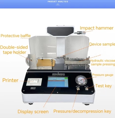 Clasificación de la gama de medición B 500-1000 J / M2 y tamaño de la muestra 25.4 * 25.4 mm Máquina de ensayo universal IZ1012