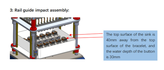12 Patrón de prueba clave Máquina de ensayo continua de botón de alta velocidad para alcance de medición de 460x320 mm