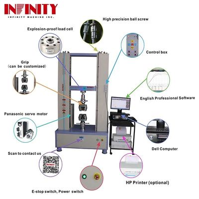 Máquina de ensayo de tracción universal de 100Kn 200Kn 300Kn