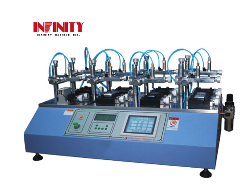 Máquina de prueba de vida útil de llave neumática 4 estaciones Botón Durabilidad Pulsación de llave Tester Pulsación de cilindro de aire Pneumático IEC60068-2-68