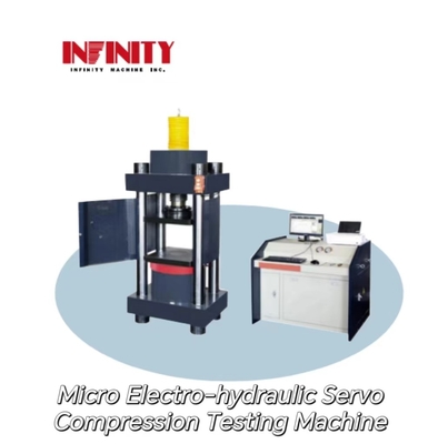Diámetro del pistón φ250 mm Máquina de ensayo de compresión microelectrohidráulica servo con fuerza máxima de ensayo de 1500kN