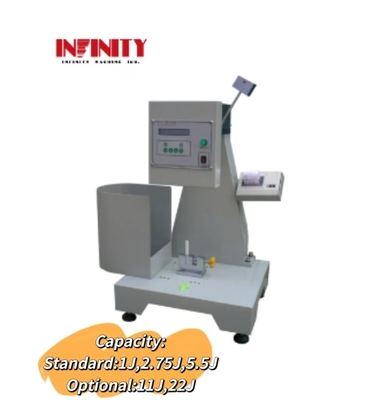 1J 2.75J 5.5J IZOD Pantalla digital Máquina de ensayo de impacto plástico Ángulo de ensayo 150°