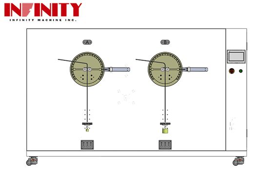 Máquina de ensayo de fatiga por flexión cíclica conforme a la norma ISO 19642-2 para cables multiconductores con rango de ángulo ajustable ±90°