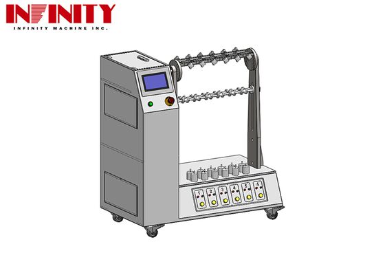Aparato de ensayo de flexión de cable flexible conforme a la norma IEC 60884-1:2022 con ángulo ajustable y 6 jigs