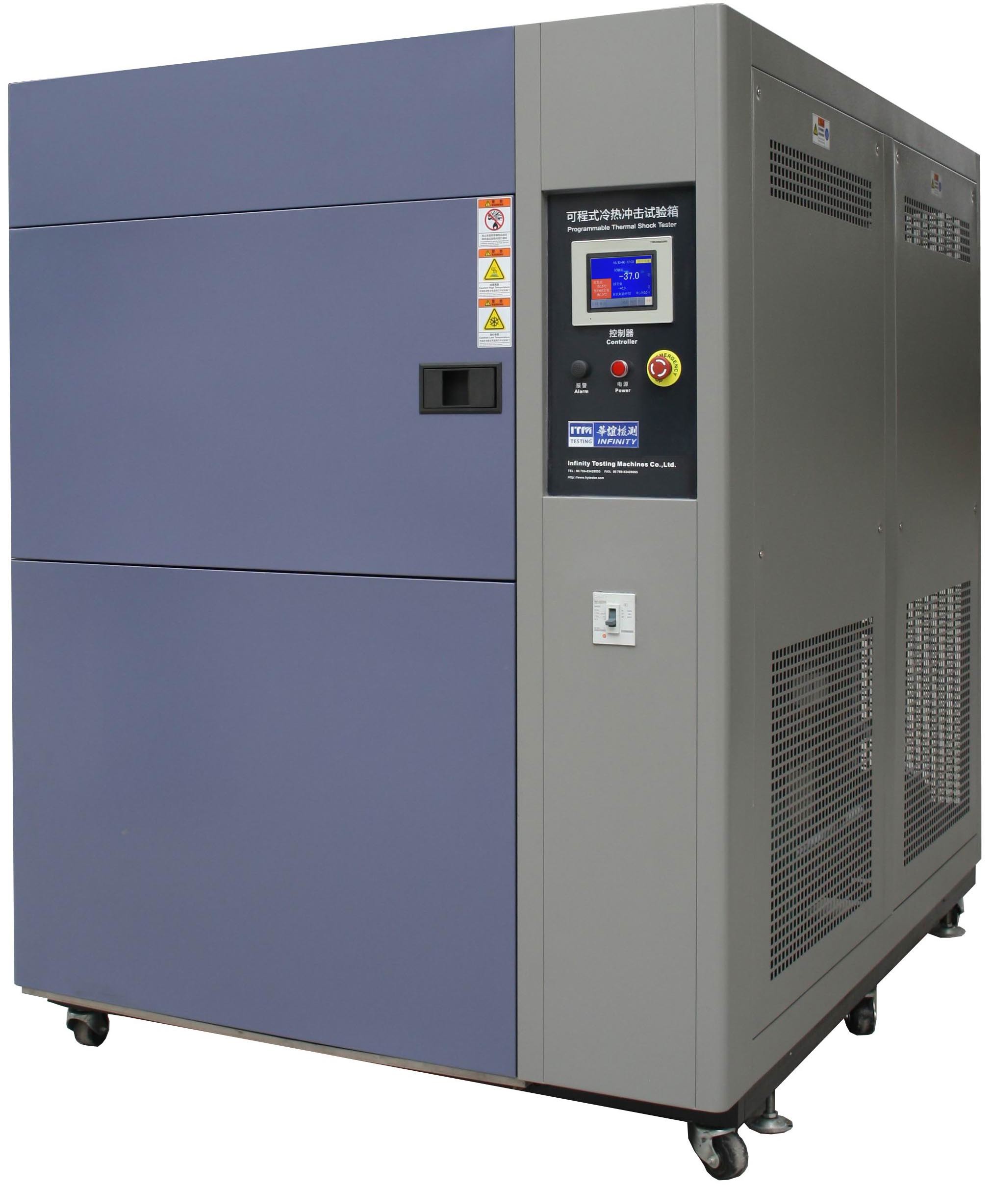 Cámaras de ensayo de choque térmico ambiental programables 50L ~ 600L Sistema de refrigeración en cascada