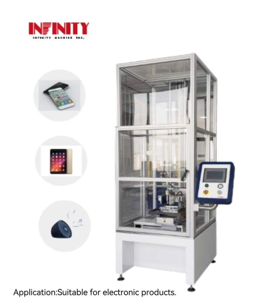 1.5m 2m 3 eje panel táctil pantalla de vidrio máquina de prueba de impacto automática de caída de bolas