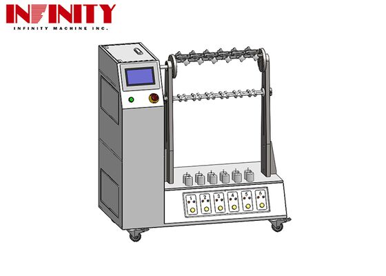 Aparato de ensayo de flexión de cable flexible conforme a la norma IEC 60884-1:2022 con ángulo ajustable y 6 jigs