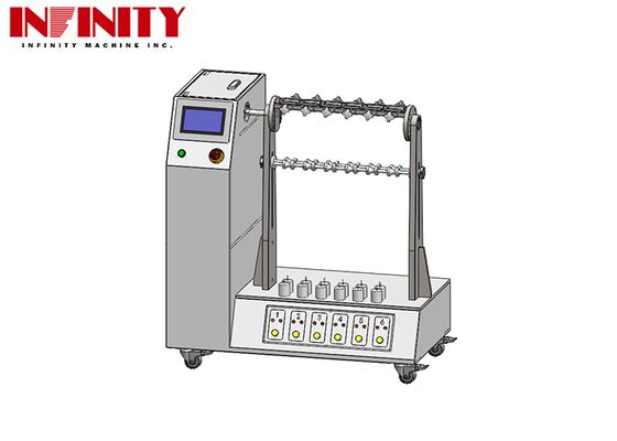 Máquina de ensayo de flexión de cable flexible con ángulo de flexión ajustable 1~180° IEC 60884-1 estándar y 6 juegos Jig